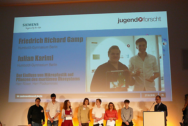 Richard Gamp, Julian Karimi, Biologie,  Jugend forscht 1. Preis, Teilnahme am Bundeswettbewerb